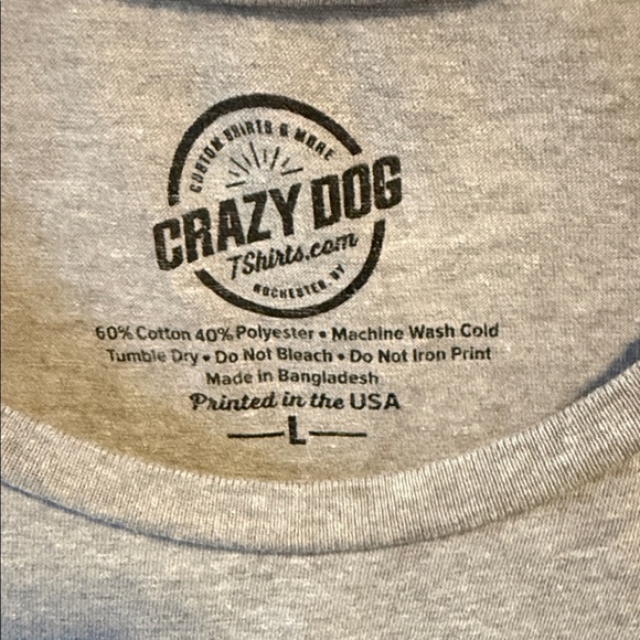 Gray Graphic Tee with Coffee Print - Picture 2 of 4